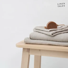 Vafľová ľanová osuška v prírodnej farbe 100x140 cm Natural Fine Waffle – Linen Tales