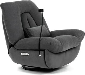 Polohovacie kreslo sivé, elektrické TV-7089 GREY2