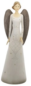 Dekoratívne soška Andelko v šatách s krídlami - 15 * 13 * 47 cm