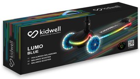 Detská balančná kolobežka Kidwell Lumo s LED kolieskami a svietiacou plošinou