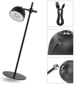 LED Stmievateľná nabíjacia stolná lampa magnetická 4v1 LED/4,2W/3,7V 4000K čierna