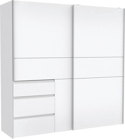 XXXLutz ŠAT. SKRIŇA S POSUV. DVERAMI, biela, 200/200/61 cm Carryhome - Skrine - 000687045704