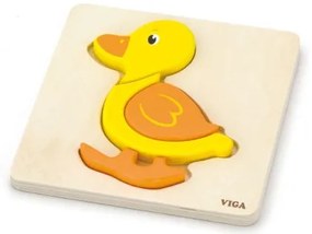 Lamps Drevené puzzle pre deti - kačica