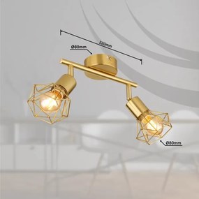 Globo 54802GB-2 - Bodové svietidlo XARA I 2xE14/40W/230V zlatá