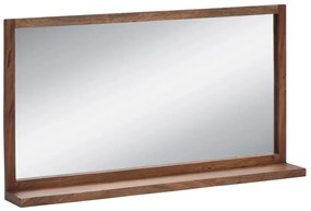 furniture-nabytek.cz - Masívne kúpeľňové zrkadlo Sydney dark I z akácie, lakované, hnedé – 105×60 cm