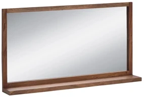 furniture-nabytek.cz - Masívne kúpeľňové zrkadlo Sydney dark I z akácie, lakované, hnedé – 105×60 cm