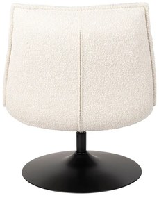 Biele kreslo z textílie bouclé Jax – White Label