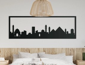 drevko Obraz Káhira panoráma Rozmer obrazu: 29,5 x 89 cm, Farba dekorácie: Čierna