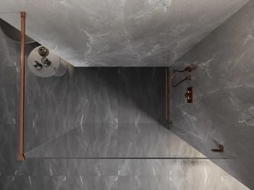 Mexen Lunar sprchová stena pravá 80 x 200 cm, 8mm číre sklo, ružové zlato, 830-080-000-60-00-P