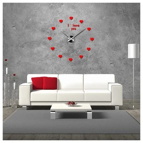 Moderné nalepovacie nástenné hodiny | 3D hodiny 12P014-Wanduhr HEU-