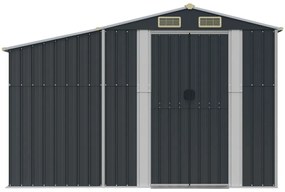 Záhradná kôlňa antracitová 277x365,5x179 cm pozinkovaná oceľ