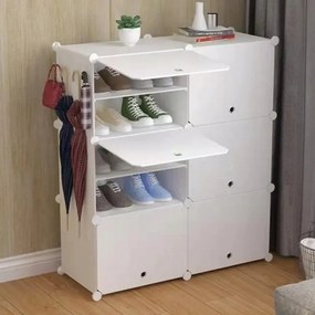 Hogler 3403 Variabilný regálový systém 12 políc 85 x 96 x 31 cm, biely