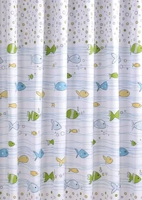 Aqualine Aqualine, Sprchový záves 180x180cm, vinyl, ryby, ZV024