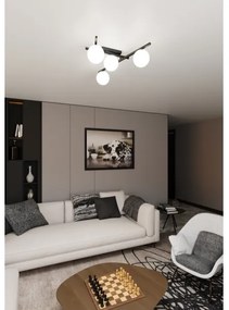 Stropné svietidlo SMART 4xE14/10W/230V čierna/biela
