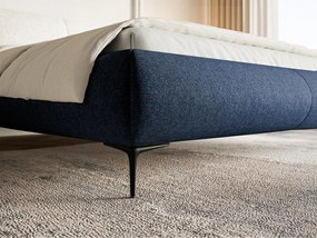Manželská posteľ 140 cm Octave 140B (s roštom) (námornícka modrá + čierna). Akcia -19%. Vlastná spoľahlivá doprava až k Vám domov. 1100019
