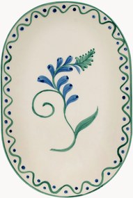 Ručne maľované servírovacie taniere Indigo Flora, 6 ks