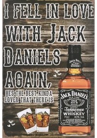 Ceduľa Jack Daniels - I fell in love with Jack Daniels again