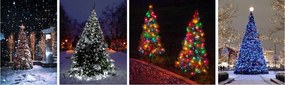 Bestent Svetelná vianočná reťaz 20m 300 LED 8 programov Studená biela
