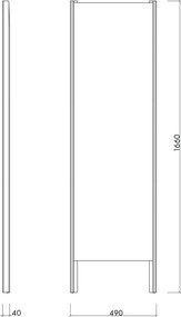 Stojacie zrkadlo s dreveným rámom 49x166 cm Lun – noo.ma