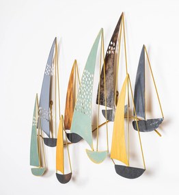 Nástěnná kovová dekorace Yavuz vícebarevná