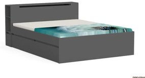 Drevona, posteľ, REA AMY 160, graphite