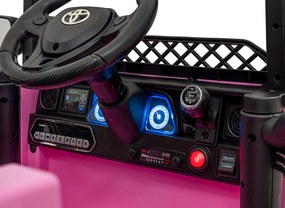 Ramiz Toyota FJ Cruiser pre deti ružová + diaľkové ovládanie + pohon 4x4 + LED audio + EVA + pomalý štart