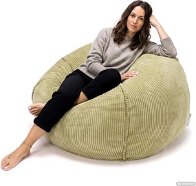 Sedací vak Nela s penovou výplňou – hrubý menčester | MOOD Farba MOOD: Biely
