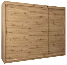 Šatníková skriňa 250 cm Toki (Dub artisan + Dub artisan). Vlastná spoľahlivá doprava až k Vám domov. 1064869