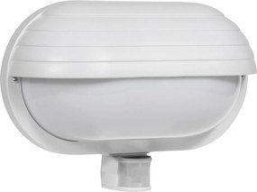 HADEX RIO vonkajšie nástenné svietidlo so senzorom 1xE27/60W/230V/IP44, biela farba