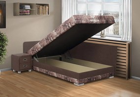 Nabytekmorava Čalúnená posteľ Robin 120x200 cm farba čalúnenia: hnedá