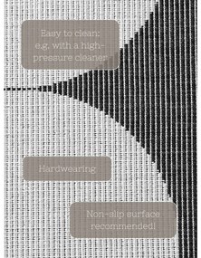 Čierno-biely vnútorný a vonkajší behúň 80x250 cm Duet Bowen – NORTHRUGS