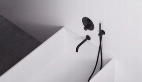 Rea Lungo, podomietková vaňová súprava + box P6300 - komplet sada, čierna matná, REA-P6300