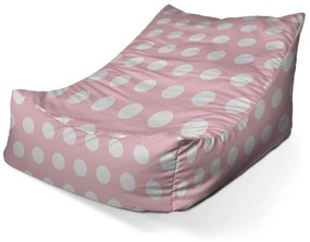 Sablio Sedací vak Lounge Biele bodky - 80 x 95 x 50 cm