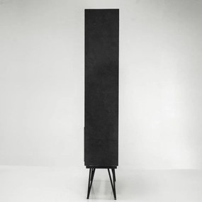 Knižnica Adesso 90 cm z masívu hnedý/čierny