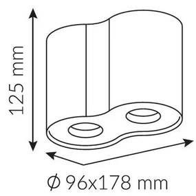 Stropné bodové prisadené svietidlo IVO OZZO 2W/W GU10 WHITE IVO-2W_W