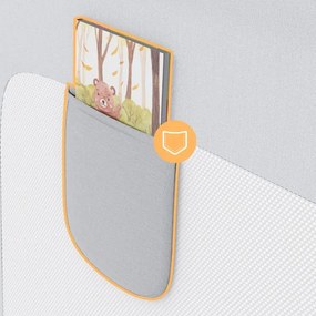 Bezpečnostná zábrana na posteľ Cover 46 biela / sivá 160 cm