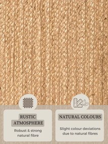 Koberec Hanse Home Jute Braided Rangpur naturálny / zlatý ovál