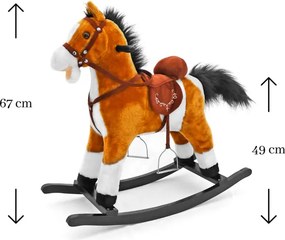 Hojdací koník Mustang svetlohnedý