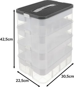 KRUZZEL Box na stavebnicu s 3 úrovňami - organizér na hračky - Kruzzel