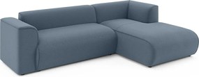 Modrá rohová pohovka (pravý roh/s leňoškou) Merid – Ropez