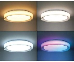 Solight LED osvetlenie s diaľkovým ovládačom Floco, 30W + 6W RGB, 2100lm, 40cm, zmena chromatickosti, stmievateľná