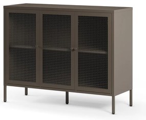 Sivá kovová vitrína 121x90x40 cm Layna – Marckeric