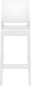 MAYA BAR 75 záhradná barová stolička white