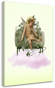 Gario Obraz na plátne Anjel na zelenej stoličke - Jose Luis Guerrero Rozmery: 40 x 60 cm