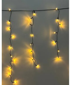 LED vianočná vonkajšia svetelná reťaz 200xLED/230V 7,6 m IP44 čierna