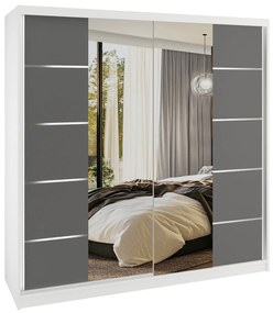 Šatníková skriňa SERENITY 200 cm šedý mat ME SERENITY SZP5/0/W/SR/0/HIAL
