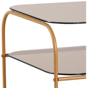 Odkladací stolík so sklenenou doskou 41x41 cm Echo – Hübsch