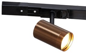 1-fázový koľajnicový systém s 3 reflektormi a závesnými svietidlami tmavá bronz - Cavalux Jeana