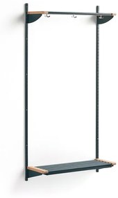 Vešiaková stena JEPPE s hornou policou, základná sekcia, 1790x900x310 mm, modrá/breza