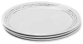 Plytký tanier 27 cm set 4 ks - Basic Dots - 490824